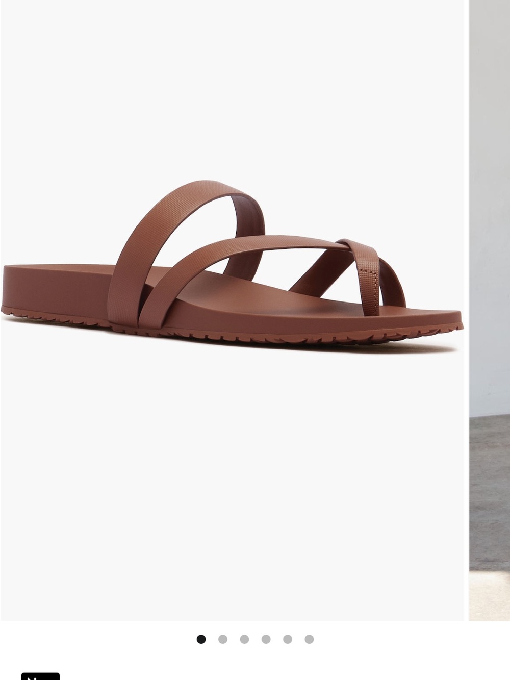 Frankie4 Isla Waterproof Toe Loop Sandal Brown 8